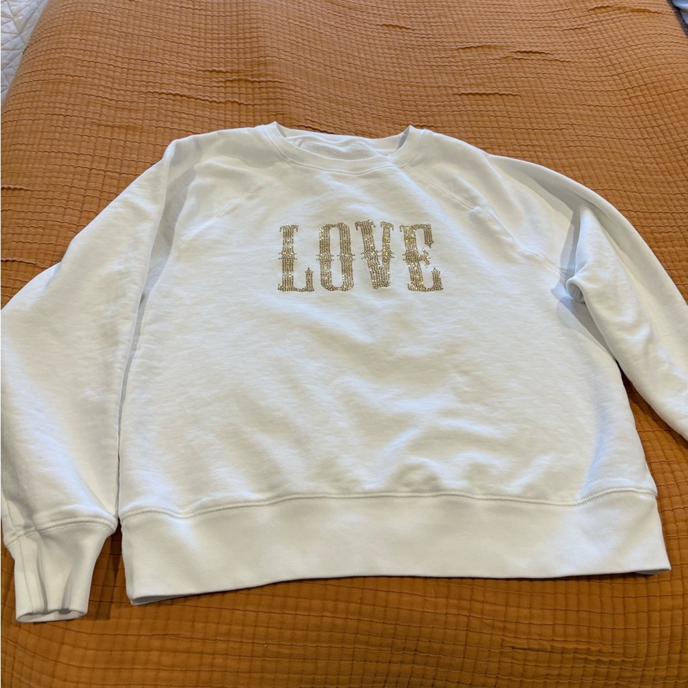 Zadig & Voltaire White and Gold Sweatshirt